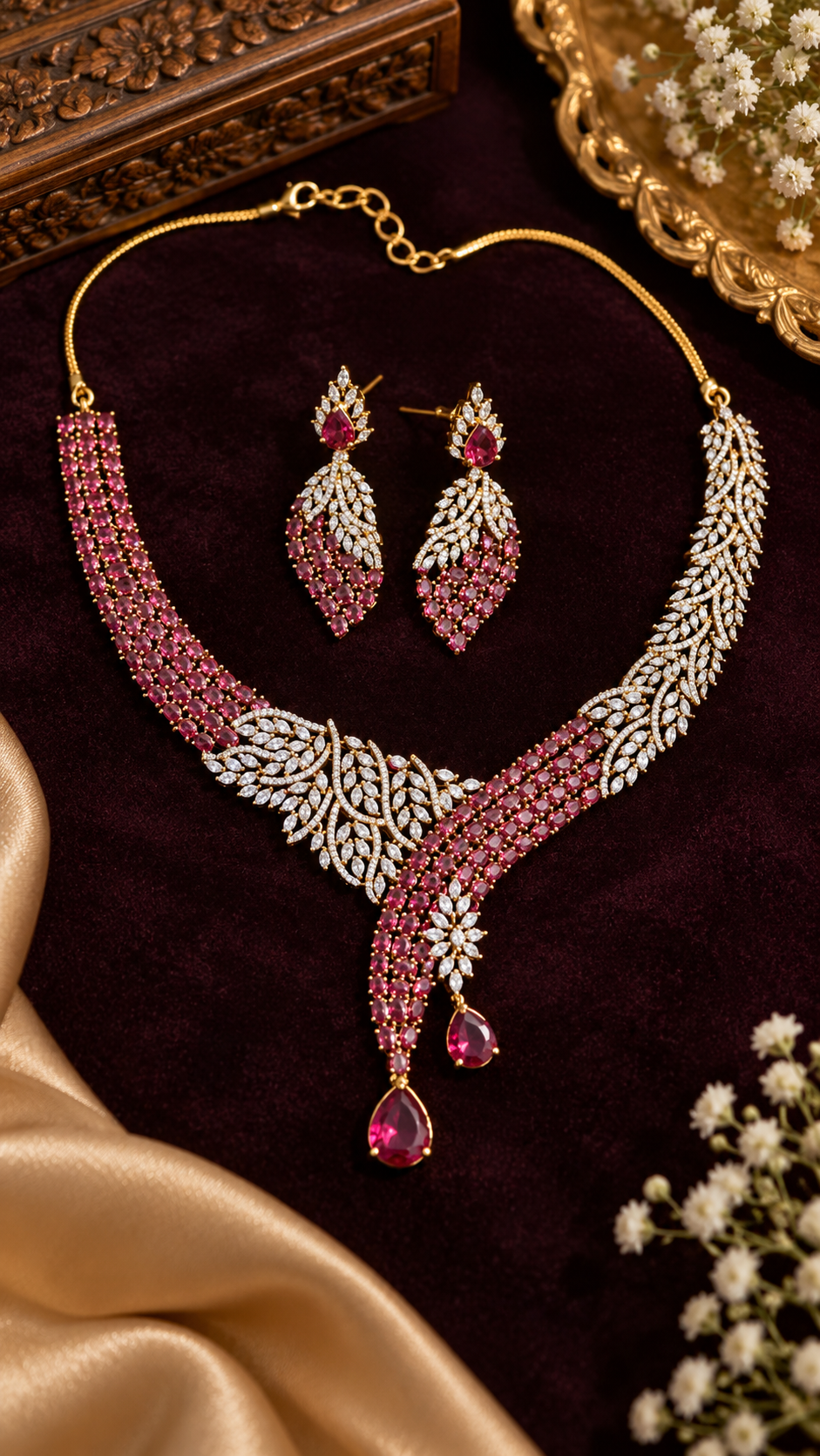 American diamond necklace