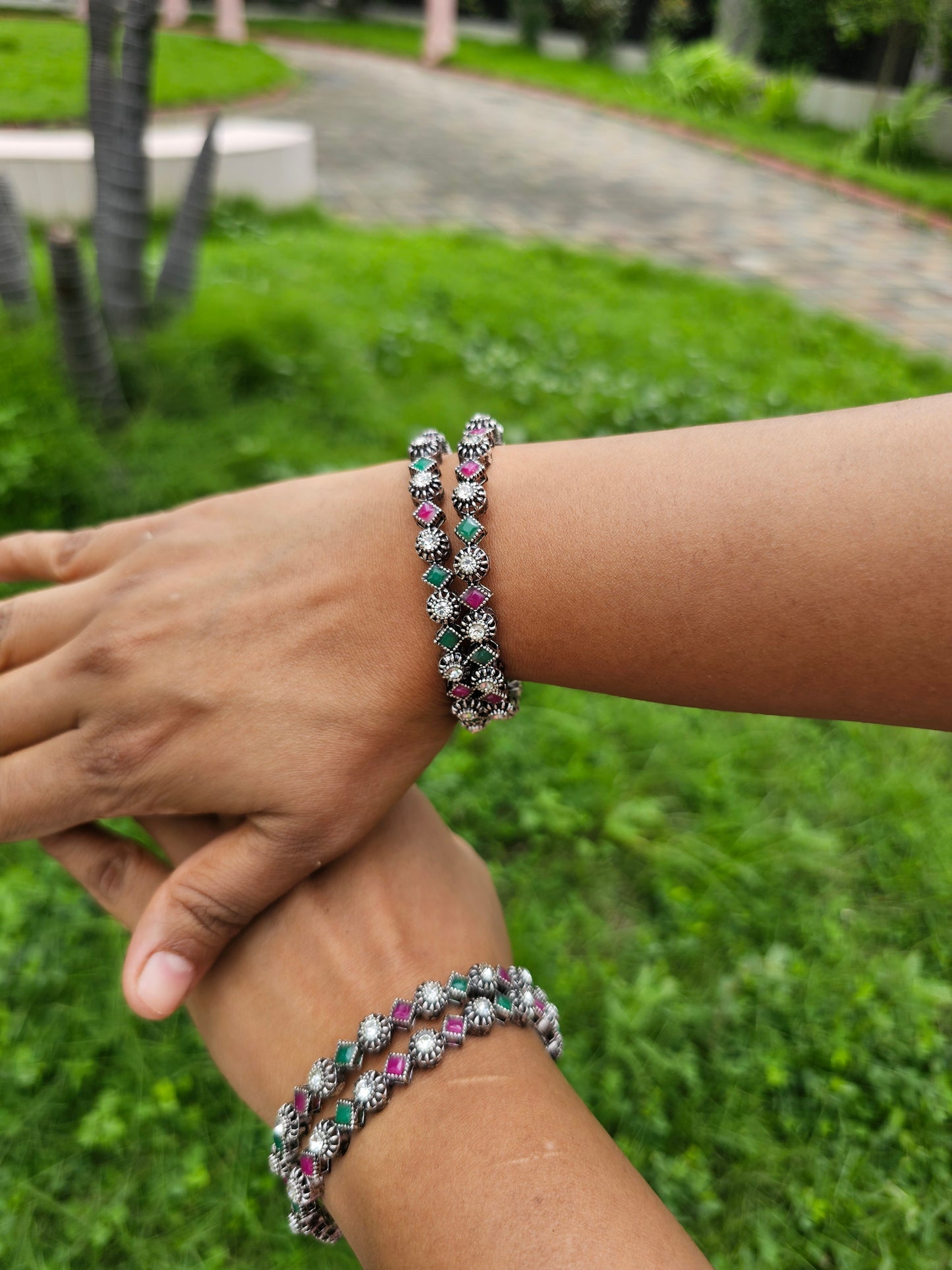 Oxidized bangles