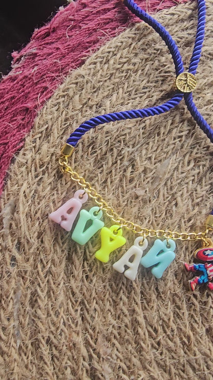 Customised name rakhi bracelet