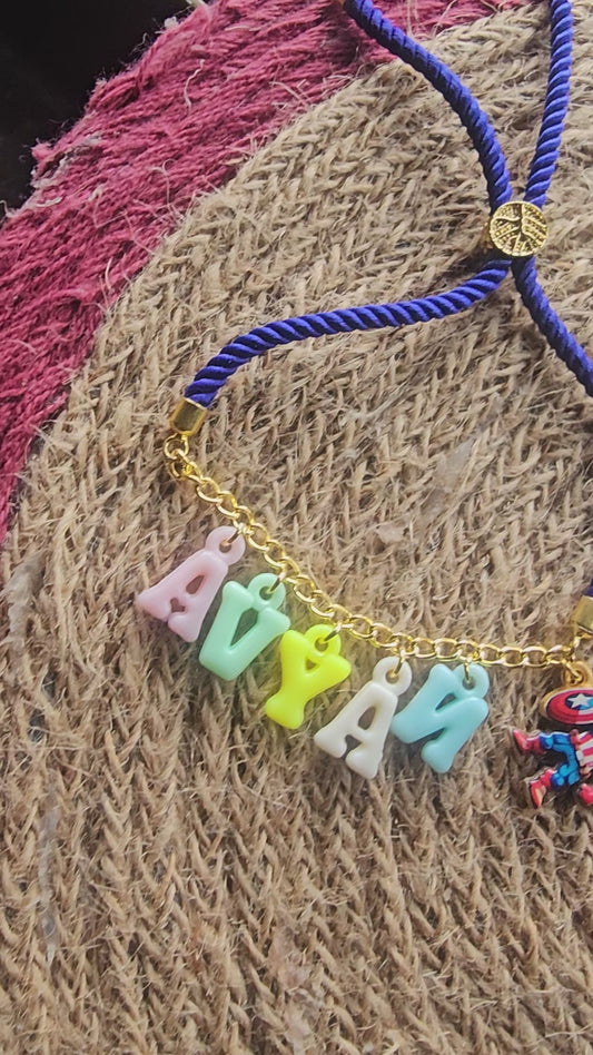 Customised name rakhi bracelet