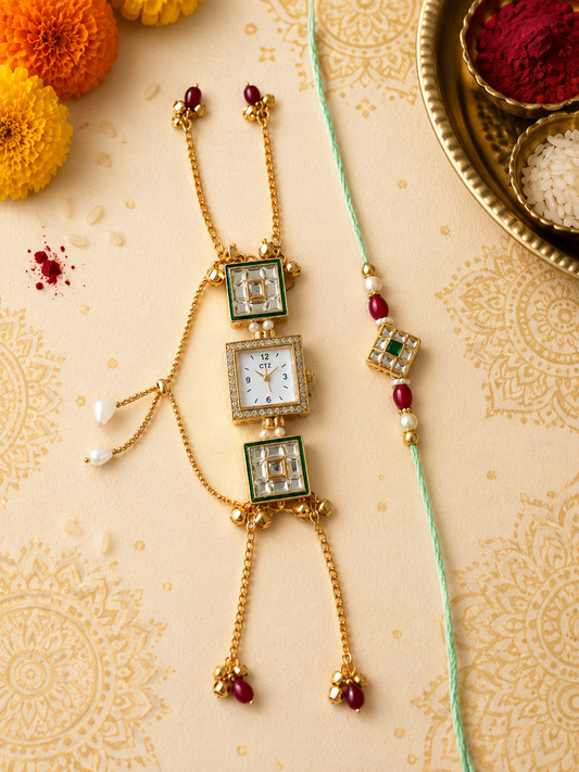 Watch and rakhi
