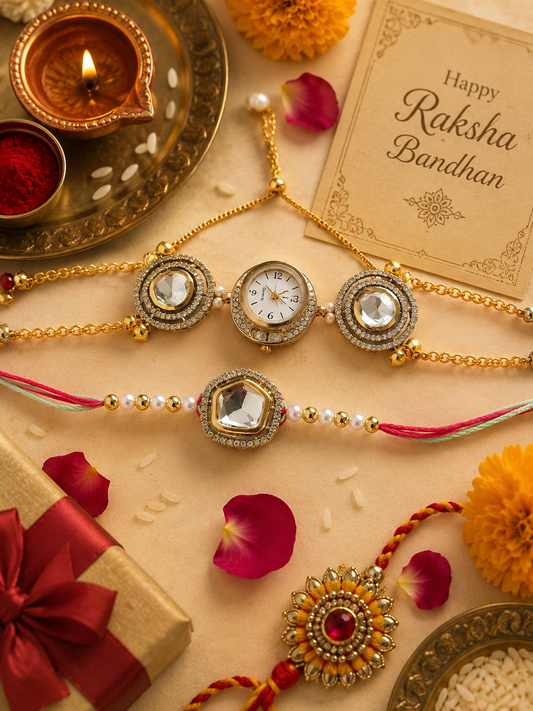 Watch and rakhi