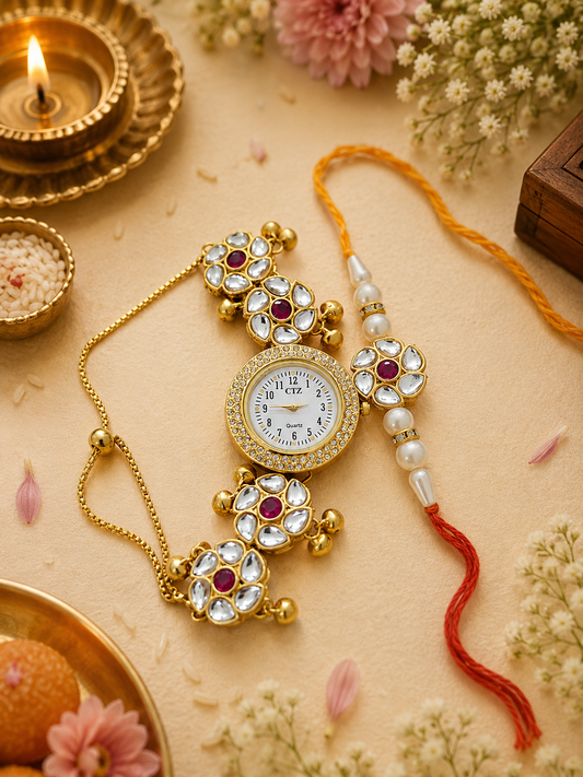 Watch and rakhi