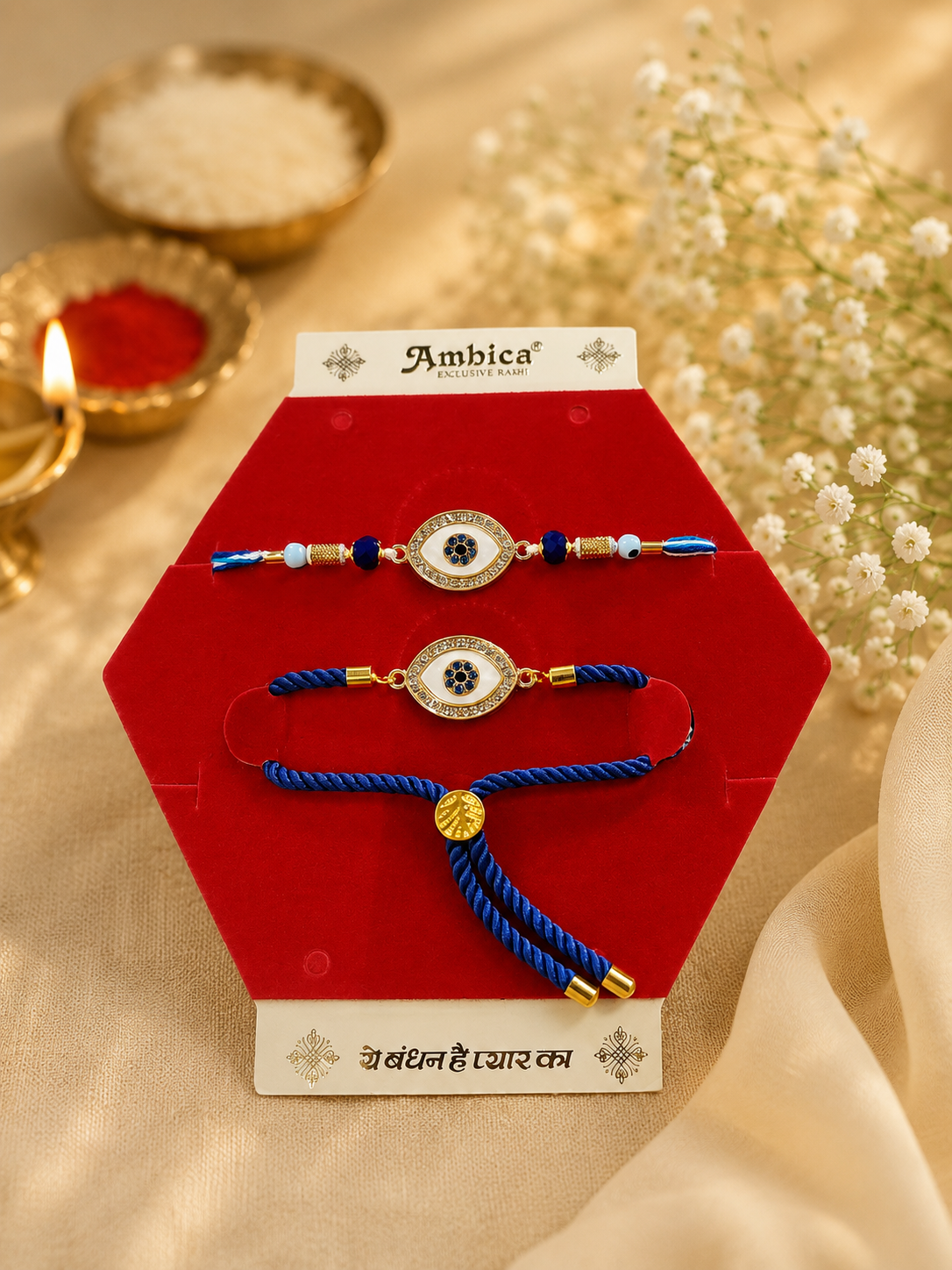 Evil eye couple rakhi