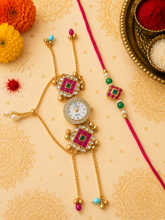 Watch and rakhi