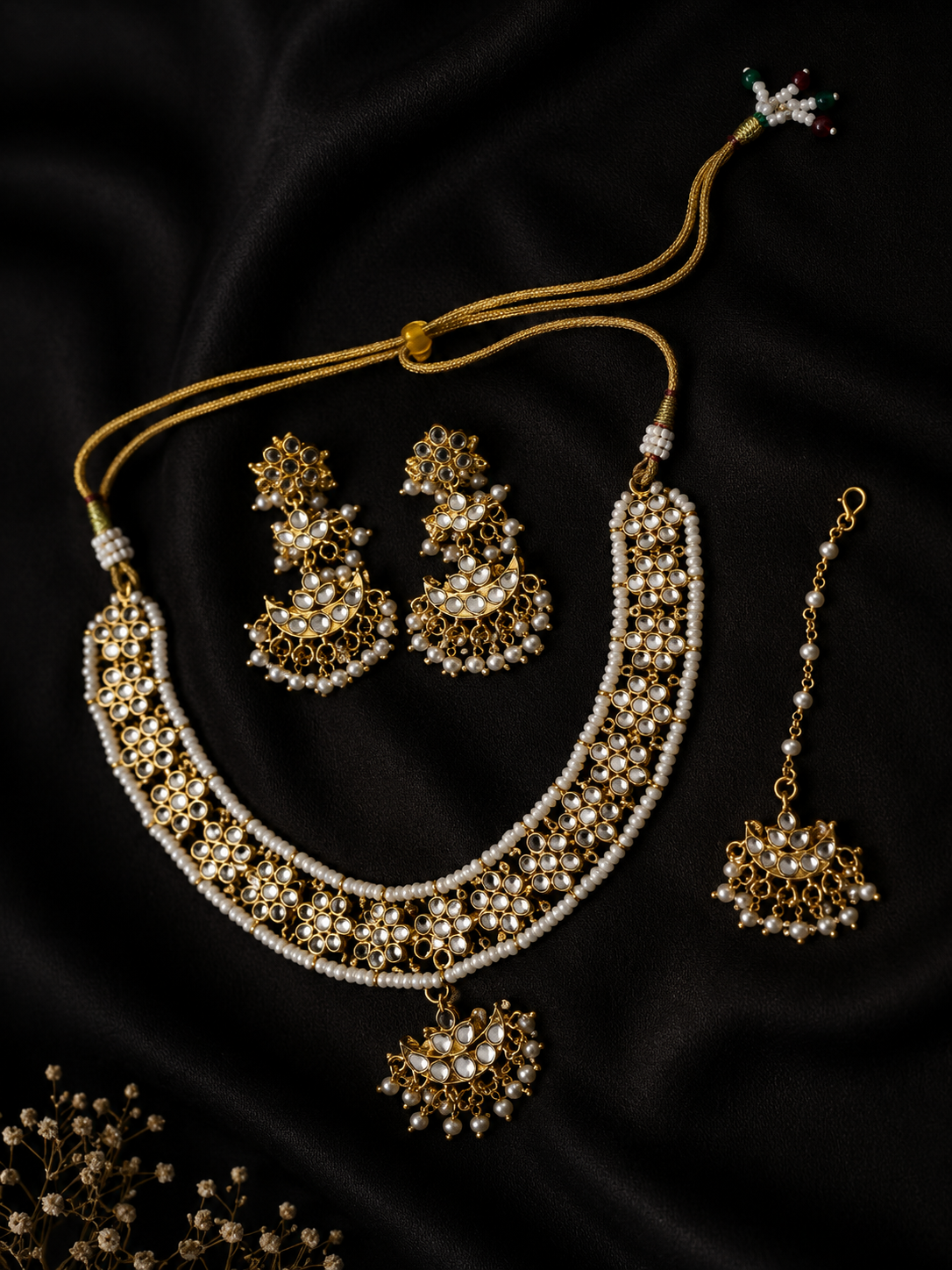 Kaju kundan set
