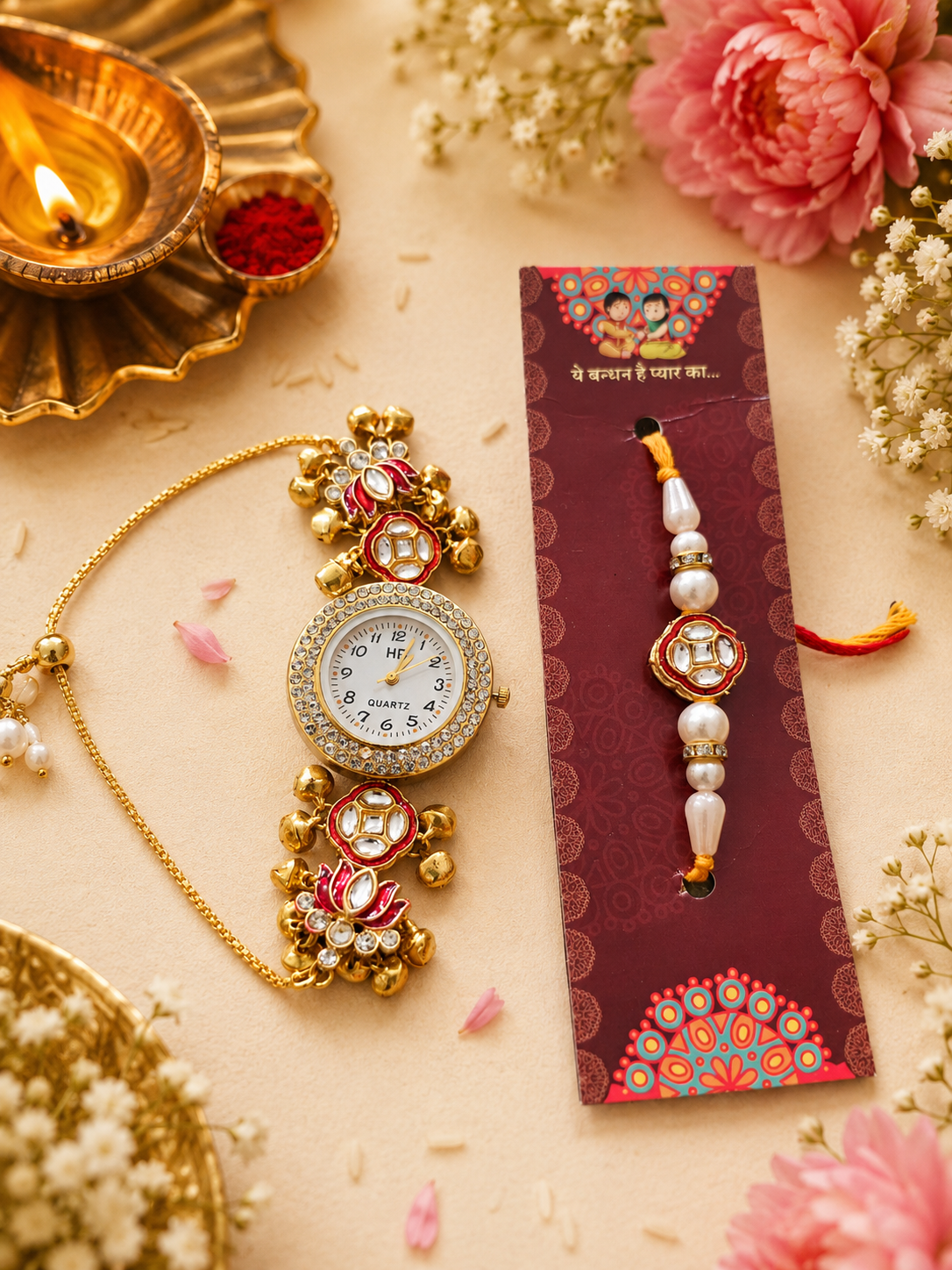 Watch and rakhi