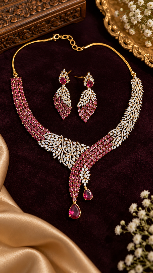 American diamond  necklace
