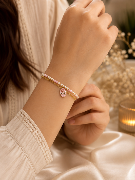 Tulip rose bracelet