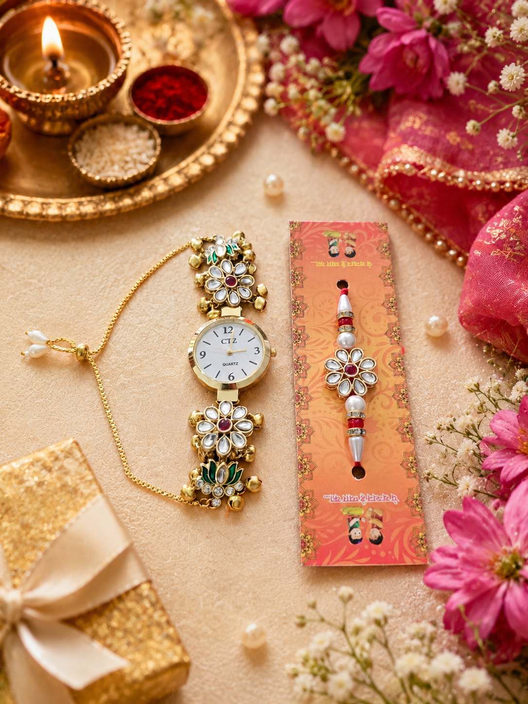 Watch and rakhi