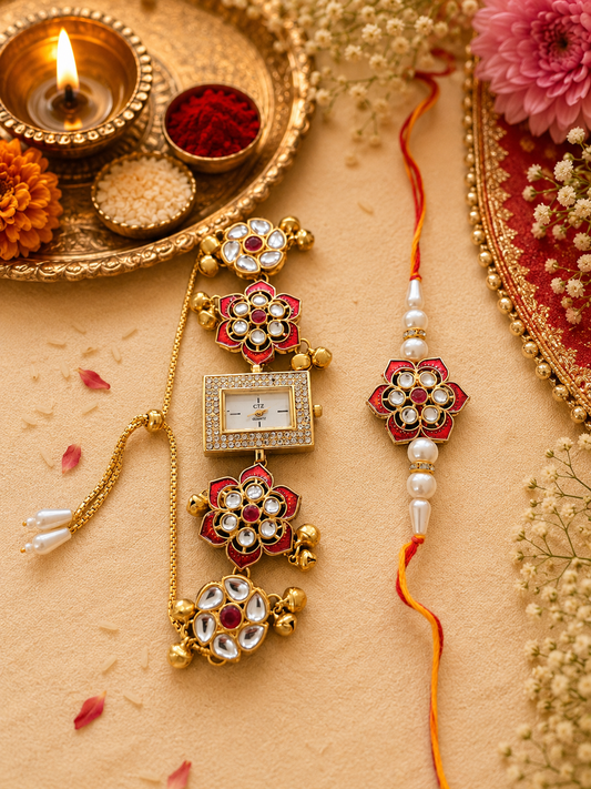 Watch and rakhi