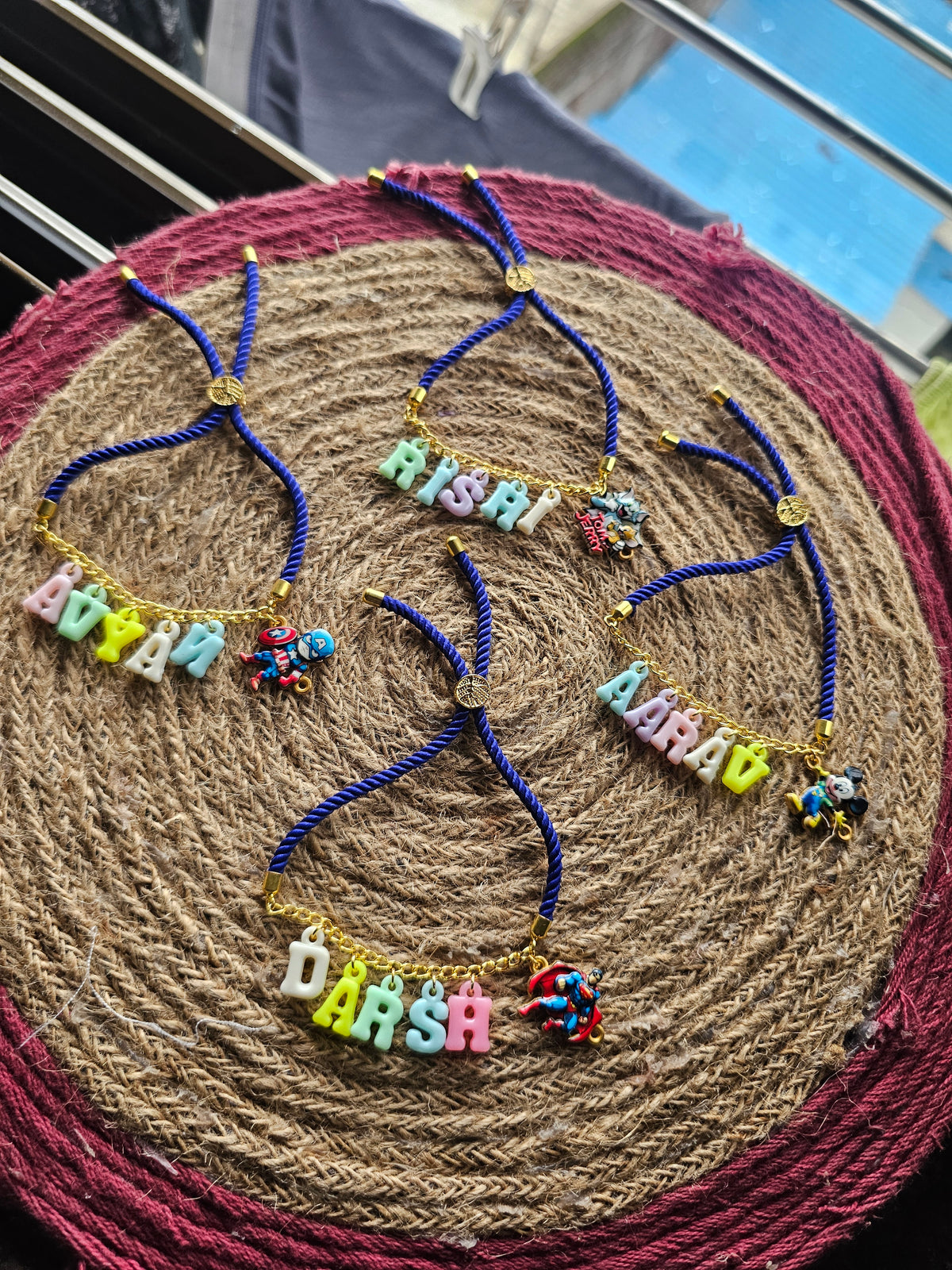 Customised name rakhi bracelet