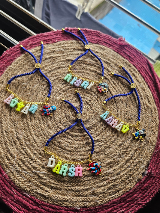 Customised name rakhi bracelet